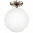 Ceiling Light Steel Satin Nickel / Glass Opal-matt White - RONDO