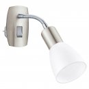 Plug Light Steel Satin Nickel, Chrome / Plastic White - DAKAR 3