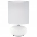 Table Light Ceramic White / Fabric White - TRONDIO