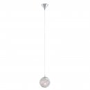 Pendant Light Steel Chrome / Glass, Aluminium Clear, Aluminium - LUBERIO