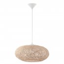 Pendant Light Plastic White / Paper Threads Beige - CAMPILO