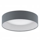 Ceiling Light Plastic White / Fabric Anthracite - PALOMARO