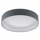 Ceiling Light Plastic White / Fabric Anthracite - PALOMARO