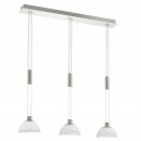 Pendant Light Stainless Steel Satin Nickel / Glass Alabaster White - MONTEFIO