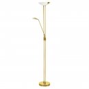 Floor Light Steel Brass / Glass, Plastic White, Satined - BAYA LED