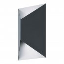 Wall Light Zinc-plated Steel Anthracite, White - PREDAZZO