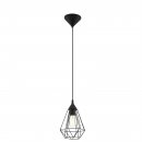 Pendant Light Plastic Black / Steel Black - TARBES