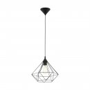 Pendant Light Plastic Black / Steel Black - TARBES