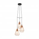 Pendant Light Steel Black / Steel Copper-coloured - TARBES