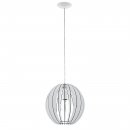 Pendant Light Steel White / Wood White - COSSANO