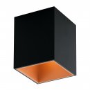 Ceiling Light Aluminium, Plastic Black, Copper - POLASSO