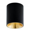 Ceiling Light Aluminium, Plastic Black, Gold - POLASSO