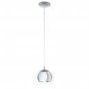 Pendant Light Steel Chrome / Glass Clear - ROCAMAR