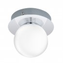 Wall / Ceiling Light Stainless Steel Chrome / Glass Opal-matt White - MOSIANO