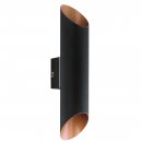 Wall Light Zinc-plated Steel Black, Copper - AGOLADA