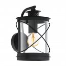 Wall Light Zinc-plated Steel Black / Plastic Transparent - HILBURN