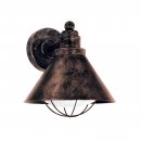 Wall Light Zinc-plated Steel Copper-coloured Antique / Plastic White - BARROSELA