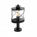 Pedestal Light Zinc-plated Steel Black / Plastic Transparent - HILBURN