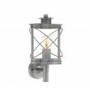 Wall Light Zinc-plated Steel Silver-antique / Plastic Transparent - HILBURN 1