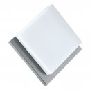 Wall / Ceiling Light Stainless Steel, Plastic Stainless Steel, Silver / Plastic White - INFESTO 1