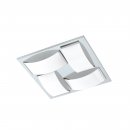 Wall / Ceiling Light Stainless Steel Chrome / Glass Painted White - WASAO 1