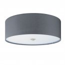 Ceiling Light Steel Satin Nickel / Fabric, Glass Grey - PASTERI