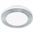 Wall / Ceiling Light Steel, Aluminium White, Brushed Aluminium / Plastic White - LED CARPI