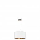 Pendant Light Steel Satin Nickel / Fabric White, Copper - PASTERI