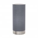 Table Light Steel Satin Nickel / Fabric Grey - PASTERI