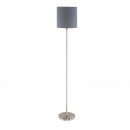 Floor Light Steel Satin Nickel / Fabric Grey - PASTERI