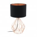 Table Light Steel Copper / Fabric Black, Copper - PEDREGAL 1