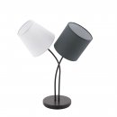 Table Light Steel Black / Fabric White, Anthracite - ALMEIDA