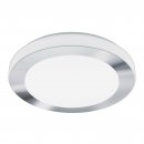 Wall / Ceiling Light Steel White, Chrome / Plastic White - LED CARPI