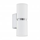 Wall Light Steel Chrome, White - PASSA