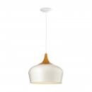 Pendant Light Steel Creme, Oak - OBREGON