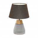 Table Light Wood, Concrete Brown, Grey / Fabric Brown - TAREGA