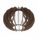 Ceiling Light Steel Satin Nickel / Wood, Glass Brown, White - STELLATO 3