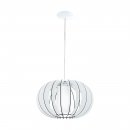 Pendant Light Steel White / Wood, Glass White - STELLATO 2