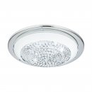 Wall / Ceiling Light Steel Chrome / Glass With Brilliant Glass White, Clear - ACOLLA