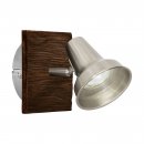 Spot Steel, Wood Brown, Satin Nickel - FILIPINA