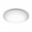 Wall / Ceiling Light Steel White / Glass White, Clear - MAGITTA 1