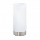 Table Light Steel Satin Nickel / Satin Glass White - DAMASCO 1