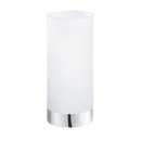 Table Light Steel Chrome / Satin Glass White - DAMASCO 1