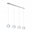 Pendant Light Steel Chrome / Plastic Clear - CONESSA