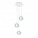 Pendant Light Steel Chrome / Plastic Clear - CONESSA