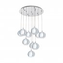 Pendant Light Steel Chrome / Plastic Clear - CONESSA