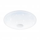 Wall / Ceiling Light Steel White / Plastic With Crystal Effect White - VOLTAGO 2