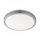 Wall / Ceiling Light Steel White / Plastic White, Satined Nickel - COMPETA 1