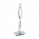 Table Light Steel, Aluminium Chrome / Plastic White - LASANA 2