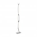 Floor Light Steel, Aluminium Chrome / Plastic White - LASANA 2